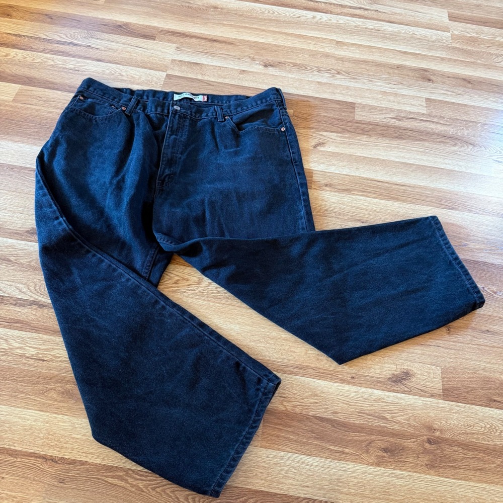 Levi's 550 Relaxed Fit Black Jeans Mens Size 44x30 Denim Pants